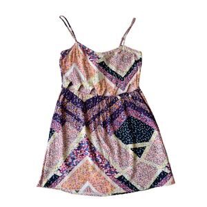 Divided by H&M Colorful Ditsy Floral Sleeveless Mini Dress Size 6 Summer Spring